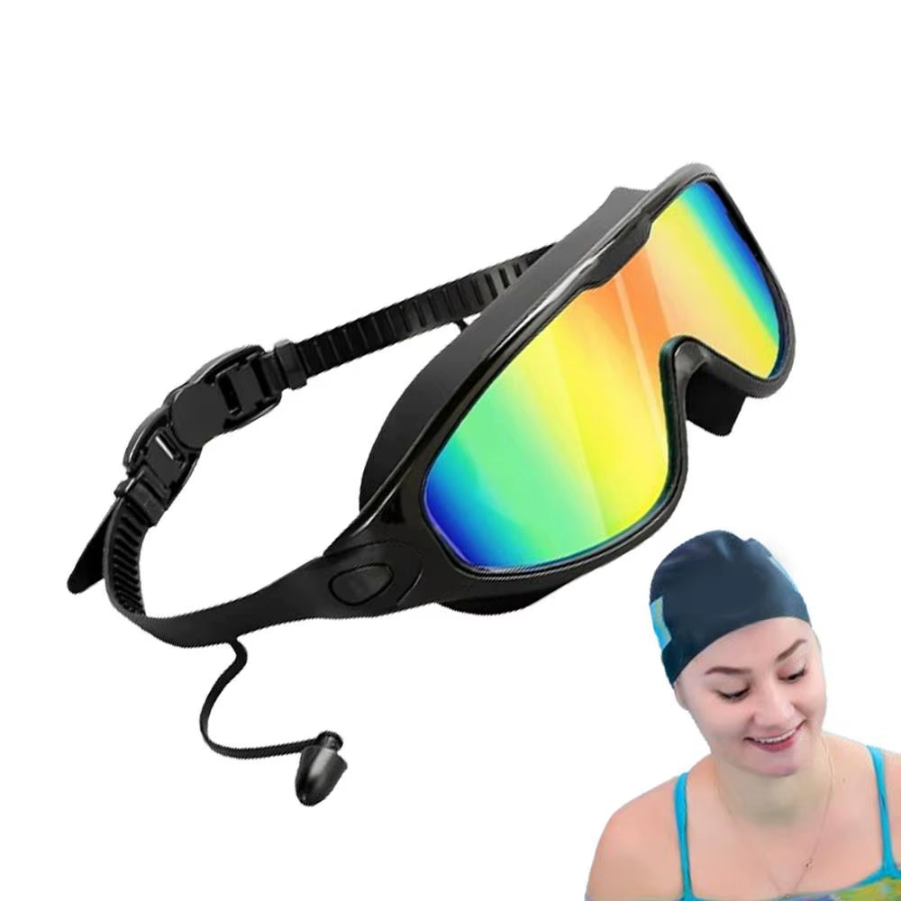 Women Swim Goggles Adjustable UV Protection Swimming Goggles for Men and Women No Water Seepage Swim Goggles with Wide View For
