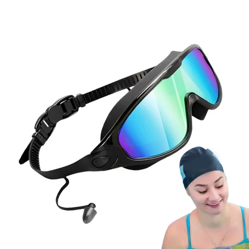 Women Swim Goggles Adjustable UV Protection Swimming Goggles for Men and Women No Water Seepage Swim Goggles with Wide View For